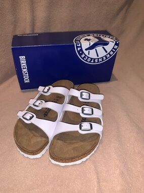 Birkenstock Florida BS Three Strap Sandal in White